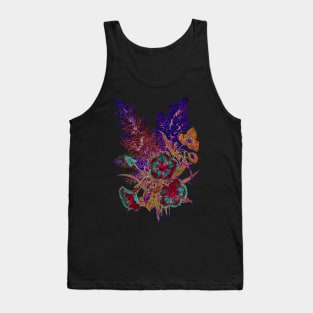 Black Panther Art - Glowing Flowers in the Dark 8 Tank Top